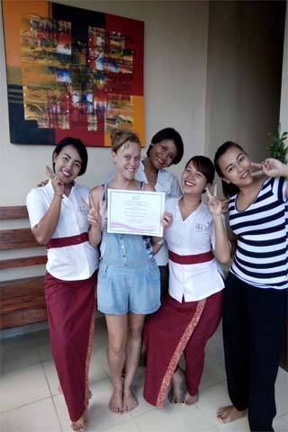 Reeva Bali Spa School Student
