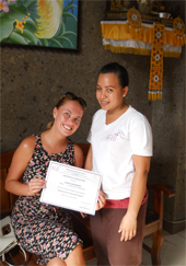 Reeva Bali Spa School Student